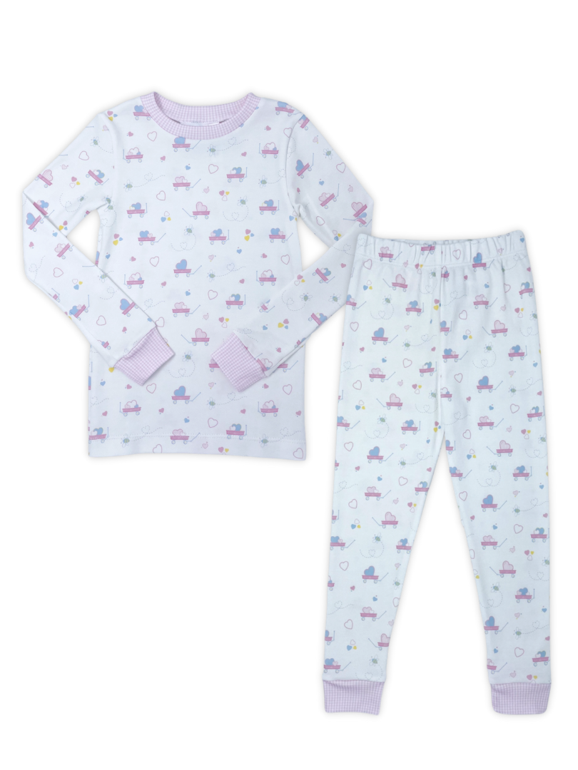 Lullaby Set Wagon Heart Pajamas Pink J. Wills