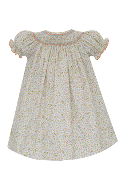 Petit Bebe Fall Floral Smocked Bishop