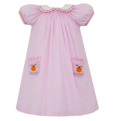 Anavini Smocked Pumpkin Pocket Dress