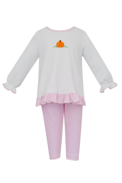 Petit Bebe Crochet Pumpkin Legging Set