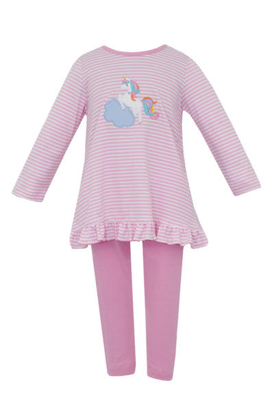 Claire & Charlie Applique Legging Set | Unicorn