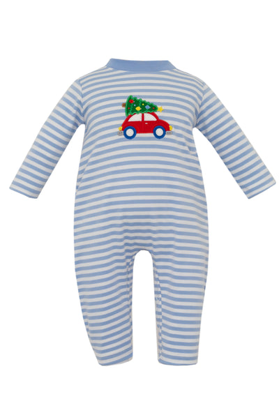 Claire & Charlie Car with Tree Applique Romper