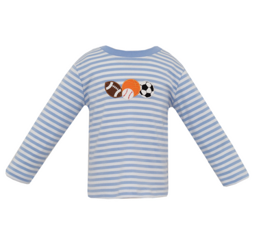 Claire & Charlie Sports Applique Long-sleeve Shirt