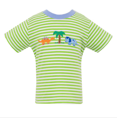 Claire & Charlie Applique Short-Sleeve Shirt | Dinosaurs