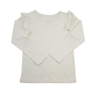 BE elizabeth Ruffle Shoulder Top | Cream