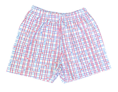 James & Lottie Conrad Shorts | Stars & Check Knit