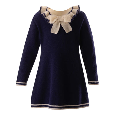 Rachel Riley Boucle Dress | Navy