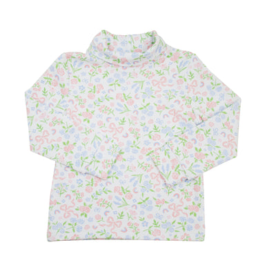 Grace & James Dotsy Floral Knit Turtleneck