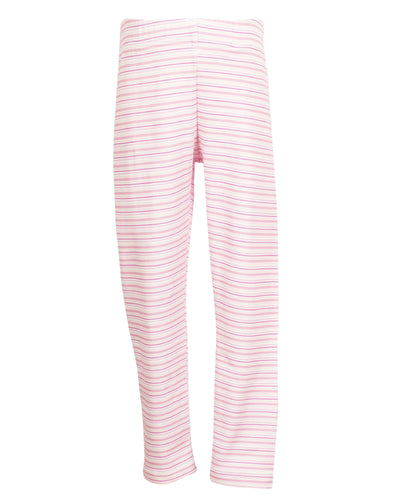 The Yellow Lamb Knit Leggings | Light Pink Stripe