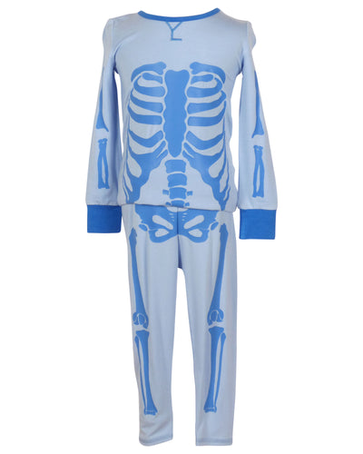 The Yellow Lamb Glow in the Dark Skelly Pajamas | Blue