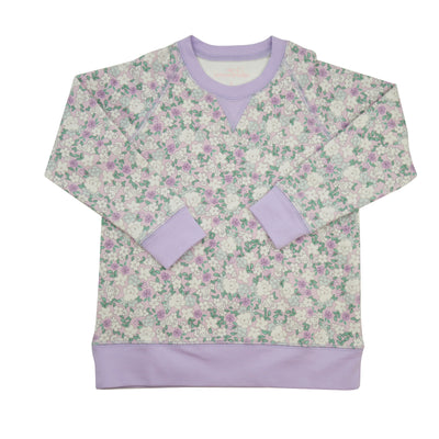 James & Lottie Sidney Sweatshirt | Lavender Floral Knit