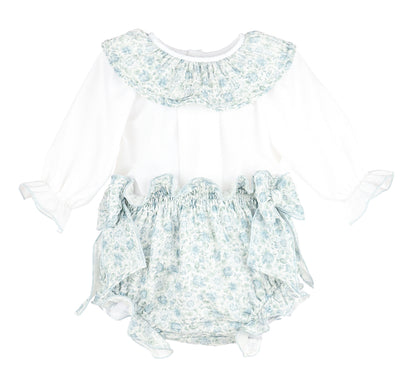 Sophie & Lucas Blue Floral Bloomer Set