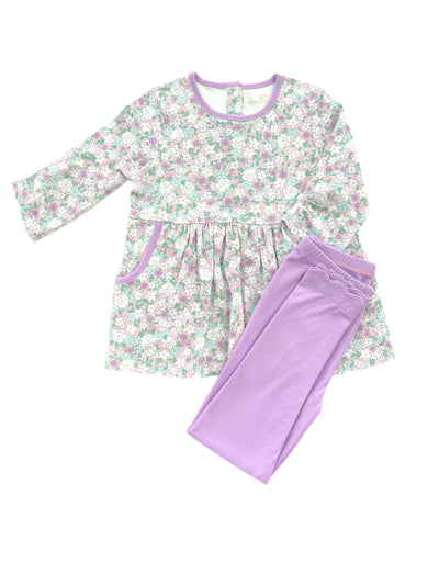 James & Lottie Saylor Legging Set | Lavender Floral Knit