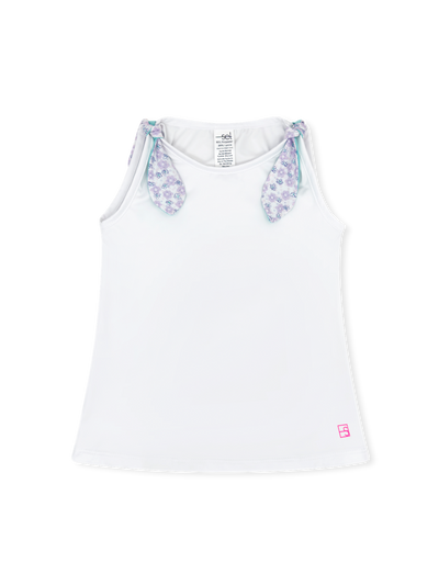 SET Athletics Jessica Tank | White with Blissful Blooms Ties