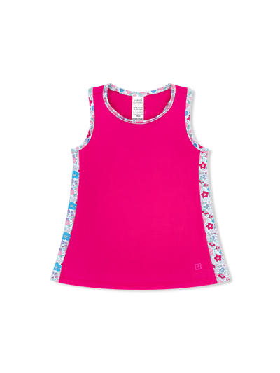 SET Athletics Nicole Tank | Power Pink & Bloomberry Floral