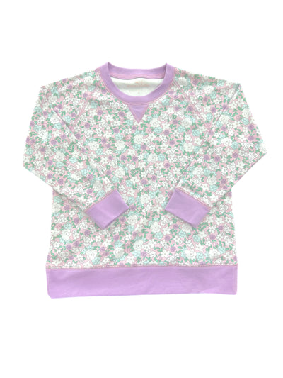 James & Lottie Sidney Sweatshirt | Lavender Floral Knit