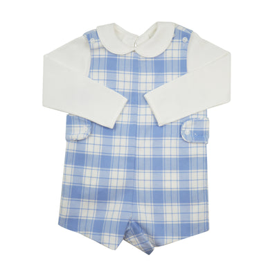 James & Lottie Reed Jon Jon Set | Blue Flannel Check