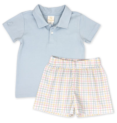 Lullaby Set Parker Polo Set | Party Time Plaid